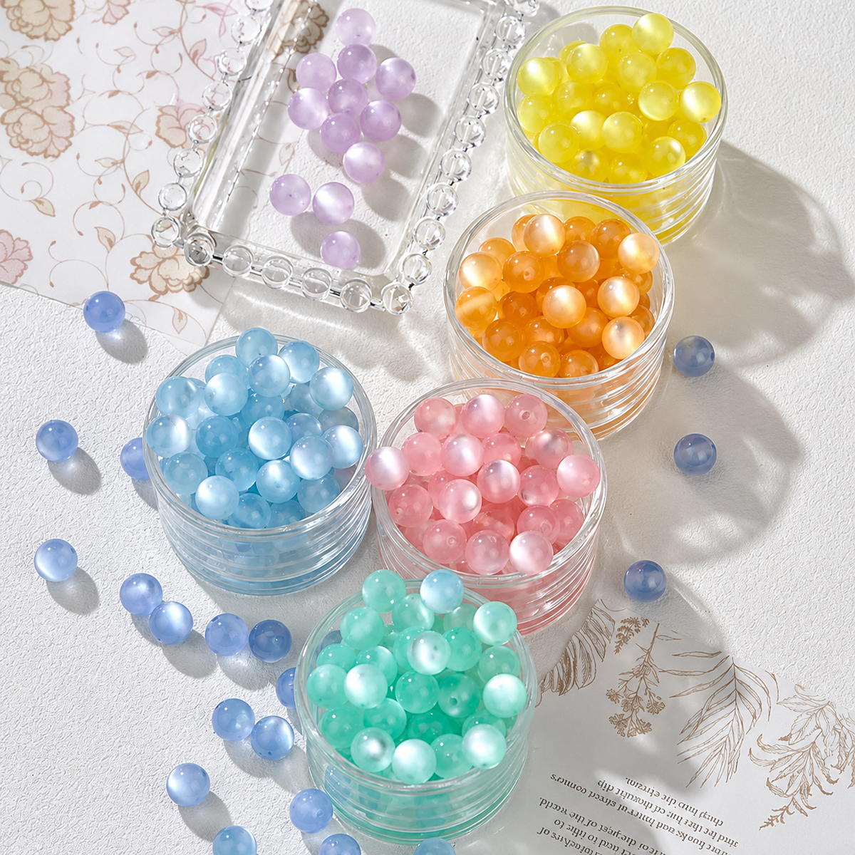 Dreamy Aurora Glow Resin Beads