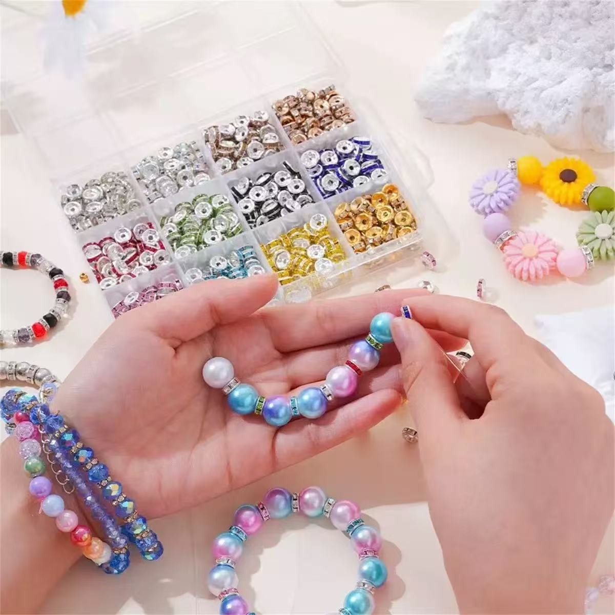 Iridescent Acrylic Round Beads